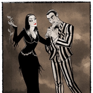 Los Addams - Impresión de 8 x 10