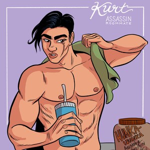 Hunka Burnin&#39; Protein - Kurt Beefcake Print from Assassin Roommate