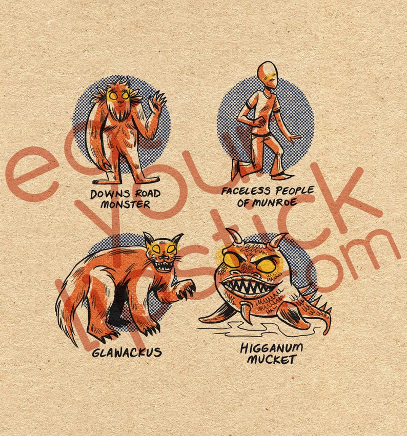 Famous Cryptids of Connecticut - Etsy