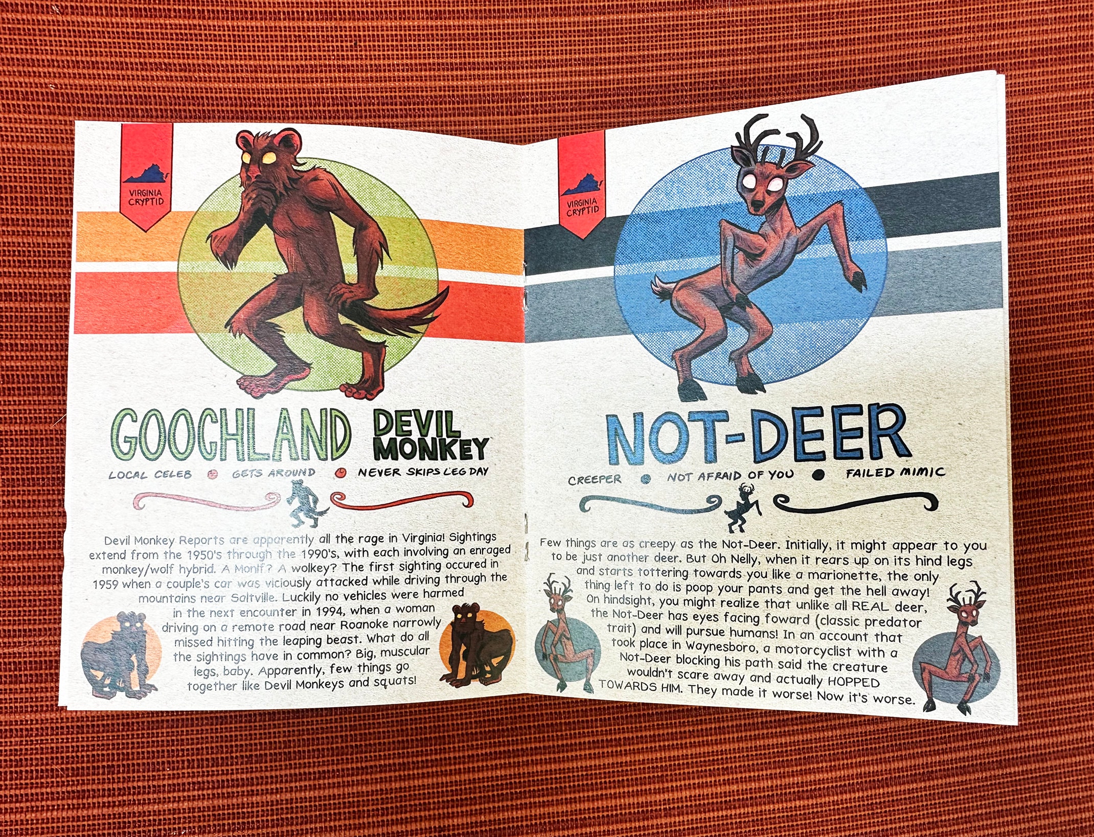 Cryptids of Virginia GIFT SET: Info Booklet, 8 X 10 Print, and