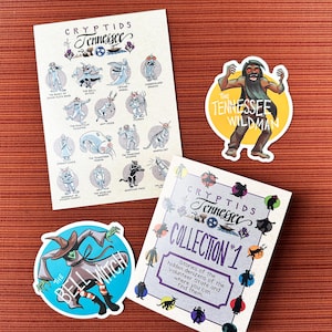 Tennessee Cryptids Info Booklet, 5 x 7 Print, & 2 Stickers