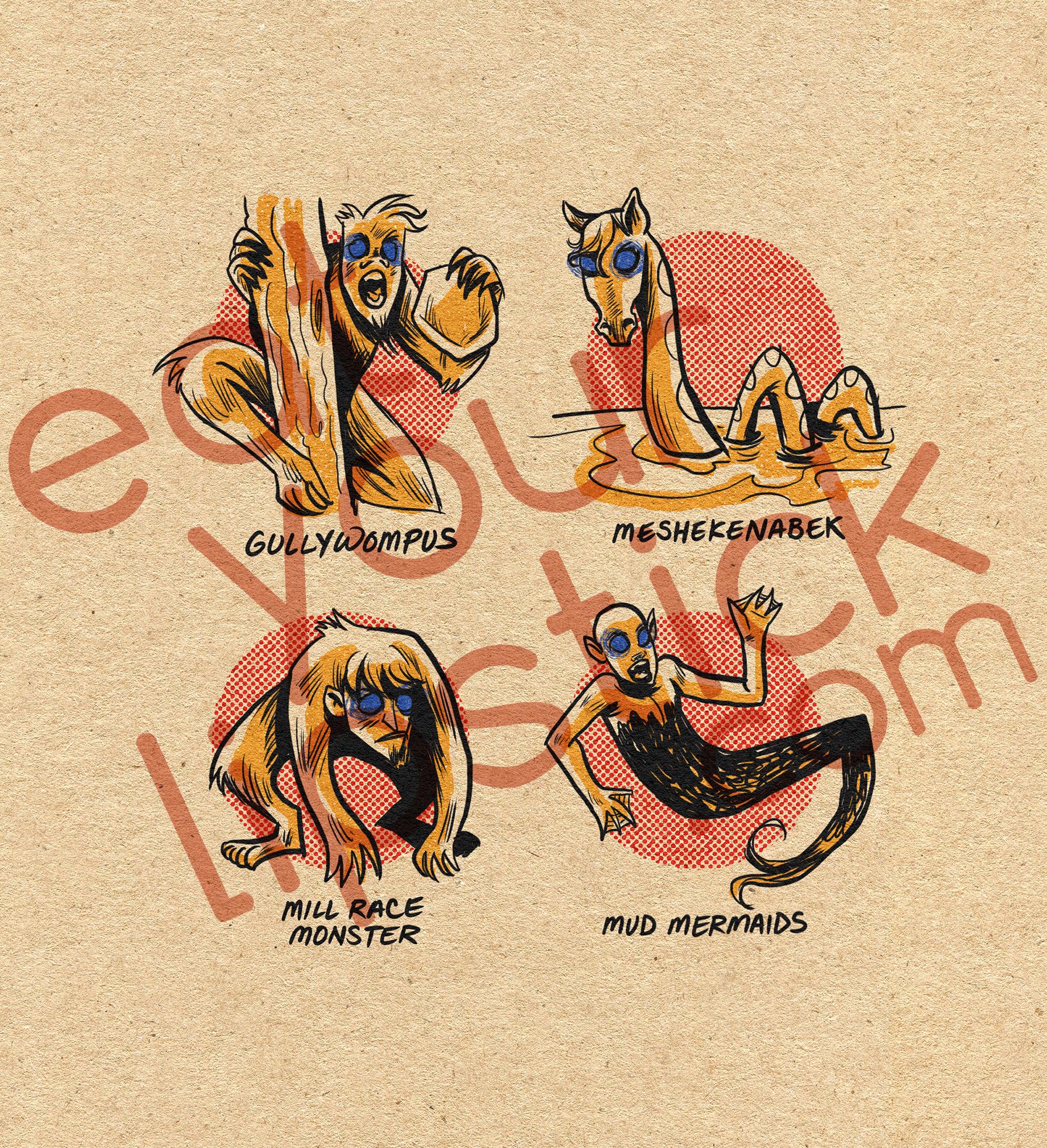 Famous Cryptids of Indiana 8 X 10 Print - Etsy