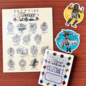 Tennessee Cryptids Info Booklet, 8 x 10 Print, & 2 Stickers