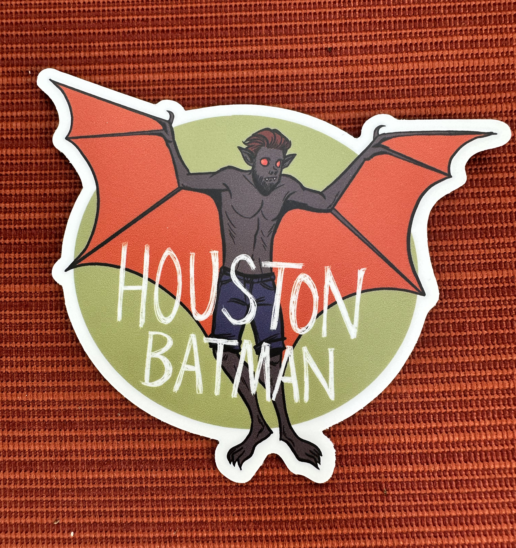 The Houston Bat Man Sticker -  Denmark
