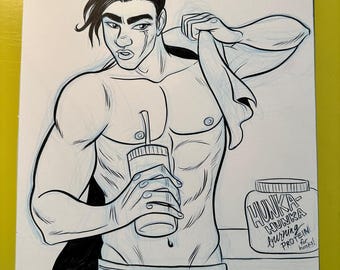 ARTE ORIGINAL - El atractivo compañero de piso asesino Kurt