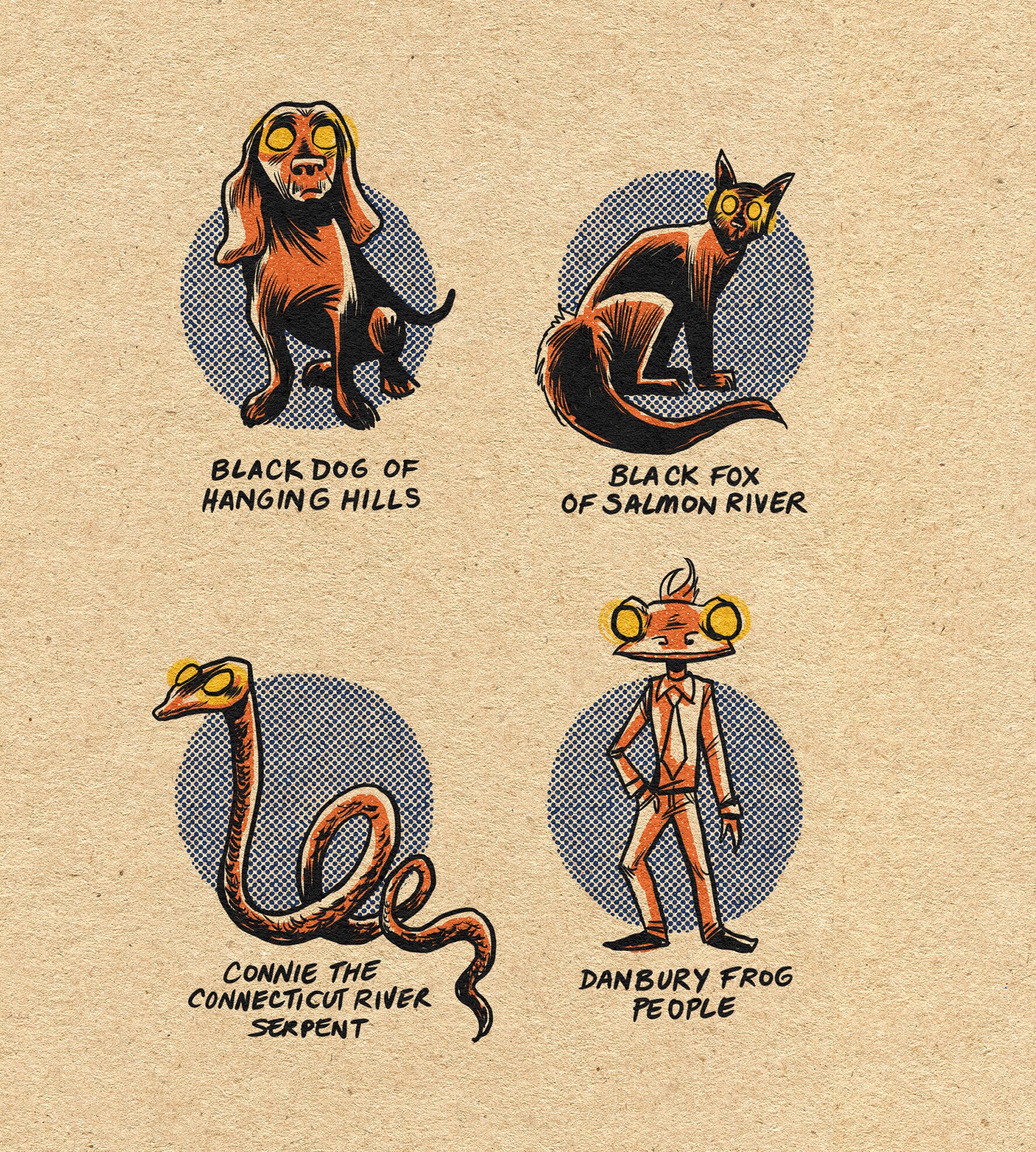 Famous Cryptids of Connecticut 11 X 14 Print - Etsy