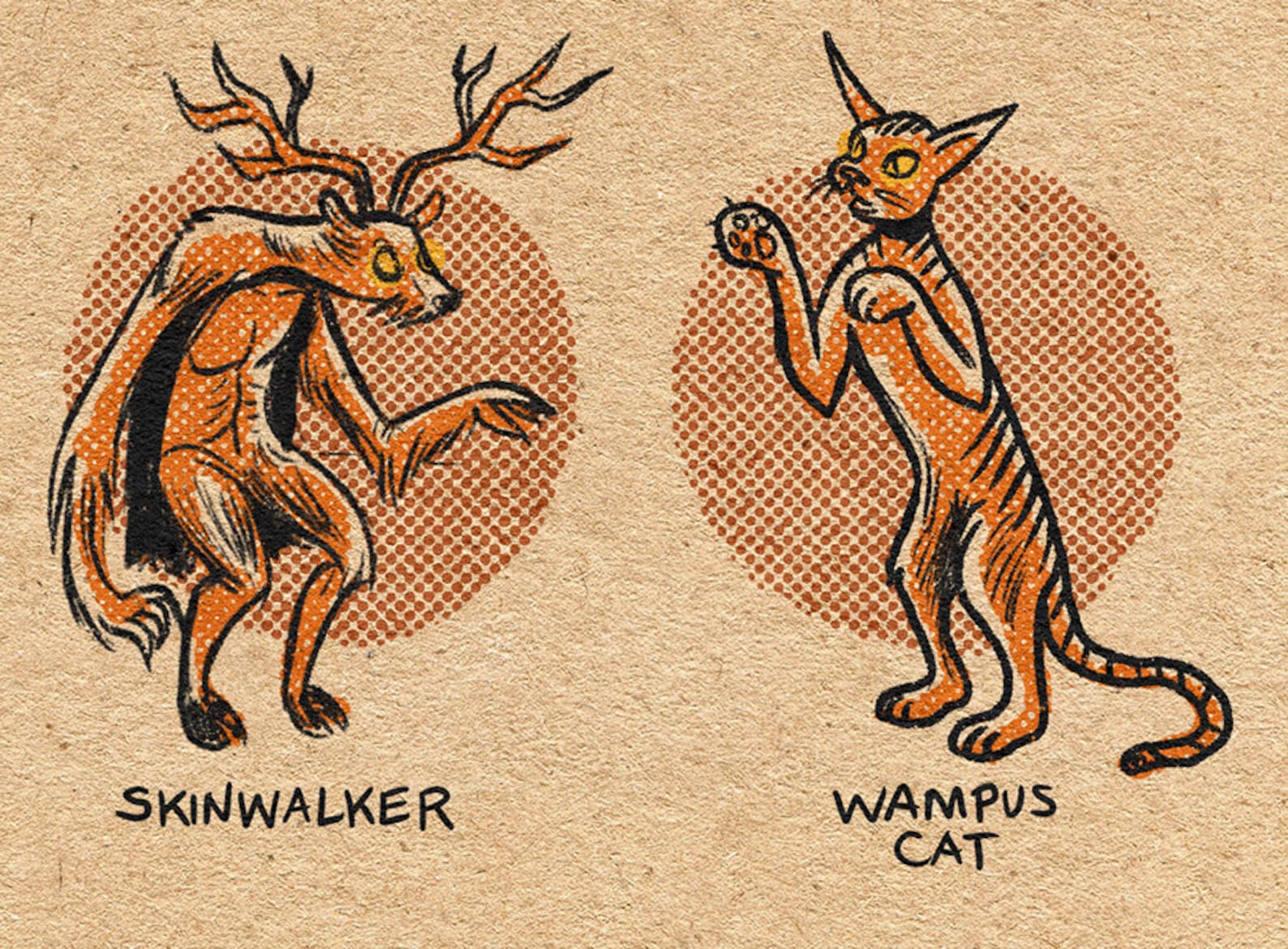 Famous Cryptids of Texas Print 11 X 14 Etsy