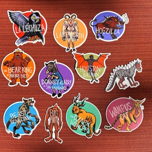 Texas Cryptids Stickers - pick any THREE!