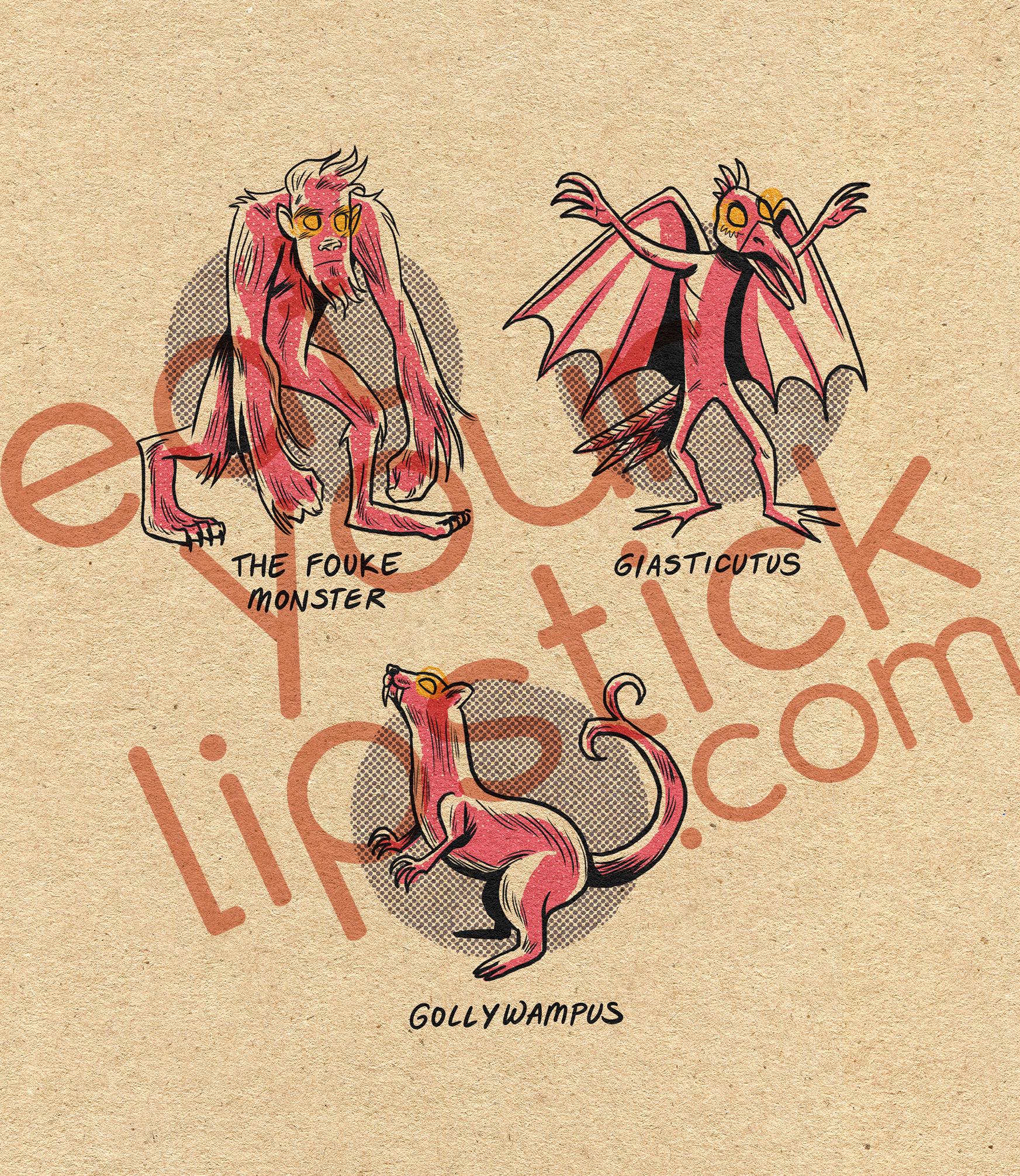 Famous Cryptids of Arkansas 5 X 7 Print - Etsy