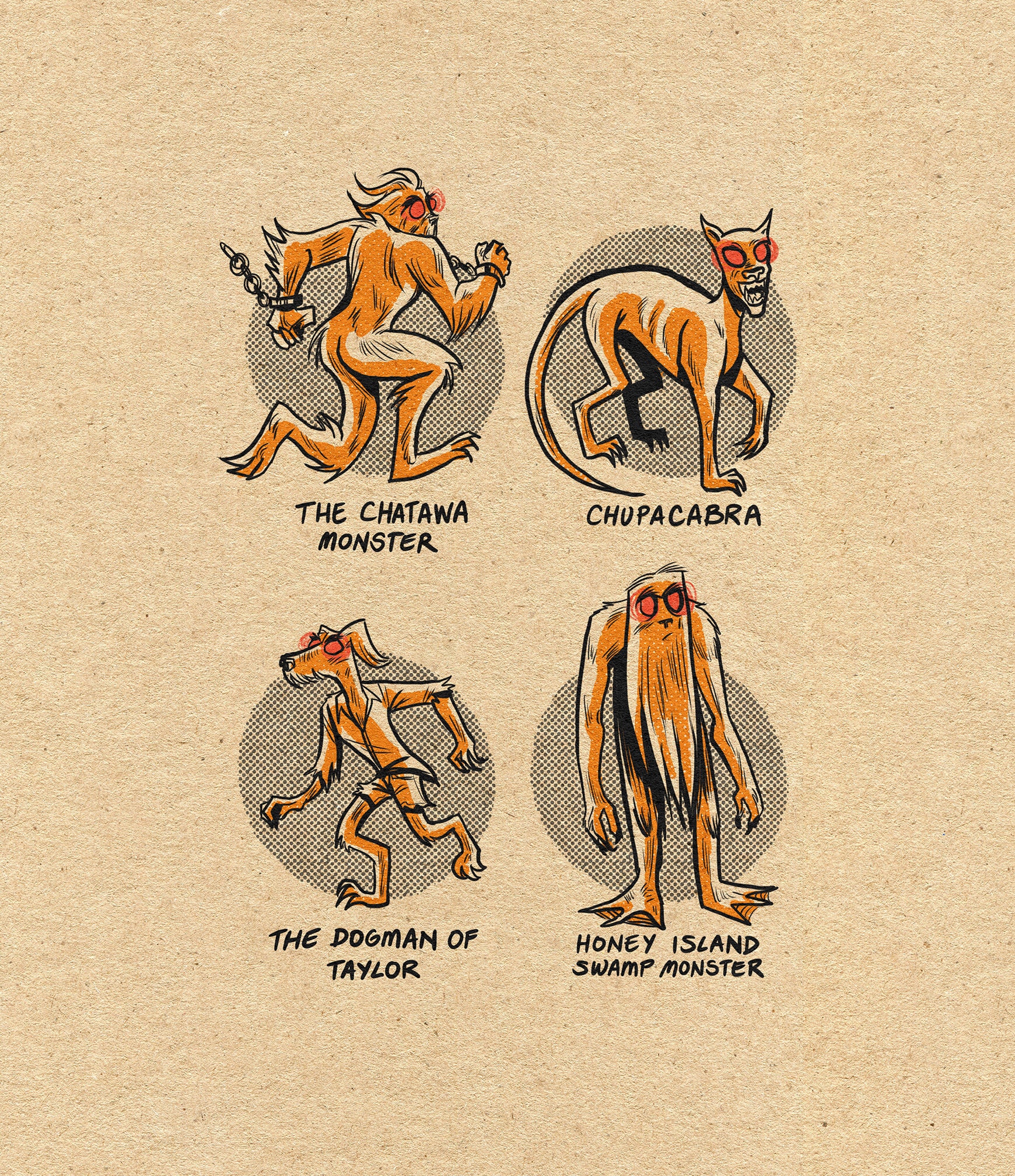 Famous Cryptids of Mississippi 5 X 7 Print - Etsy
