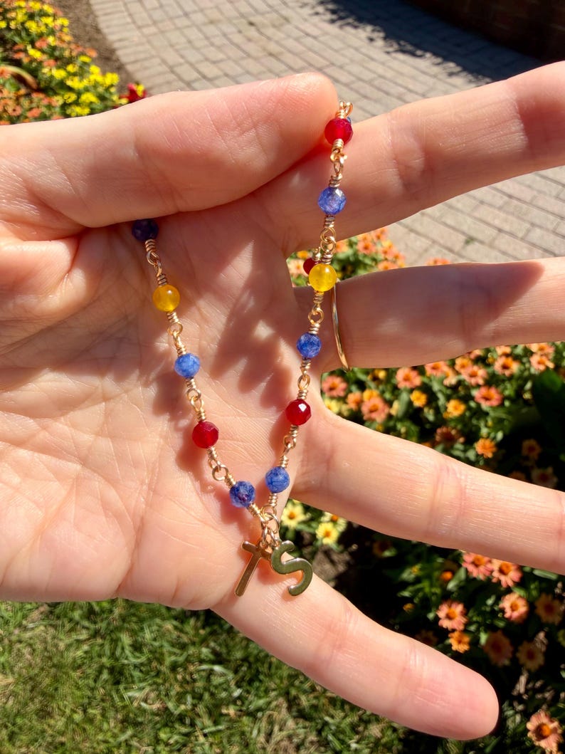 Delicate Toy Story or Taylor Swift “I Knew It, I Knew You” Inspired Beaded Gemstone Necklace image 2