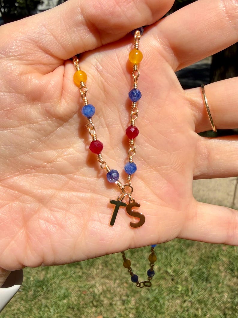 Delicate Toy Story or Taylor Swift “I Knew It, I Knew You” Inspired Beaded Gemstone Necklace image 1