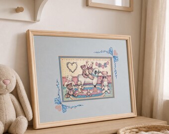 Vintage Teddy Bear Wall Art