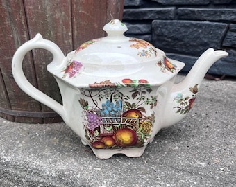 Tetera vintage Sadler England "Mezcla de frutas"
