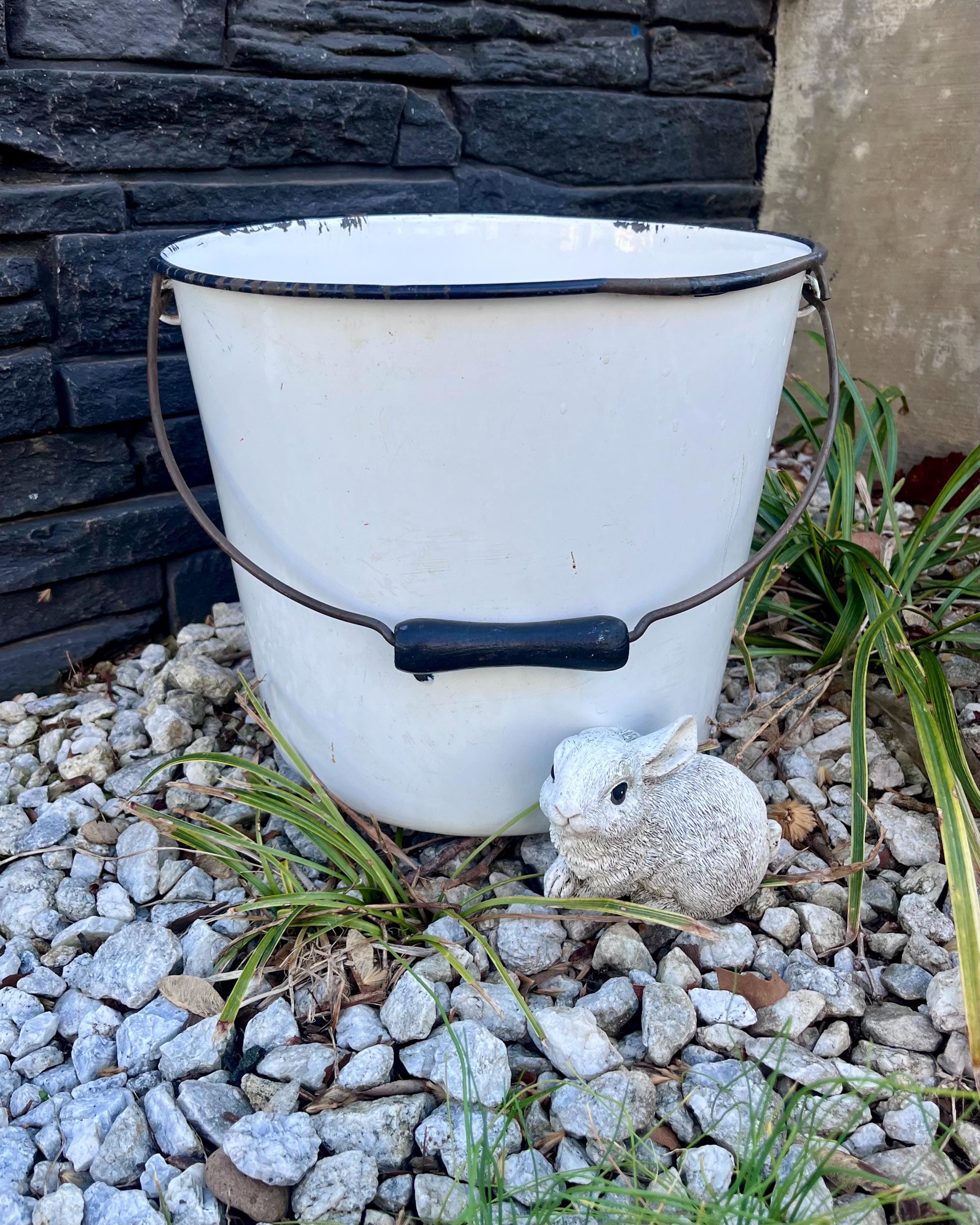 Vintage Enamel Bucket - Etsy