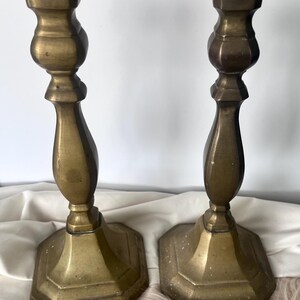 Set of 2 Vintage Brass Candlestick Holders image 3