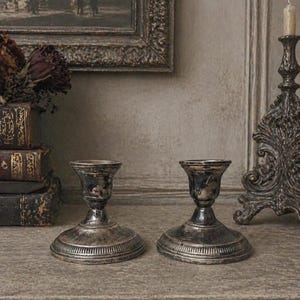 Weighted Sterling Silver Candle Holders - Etsy