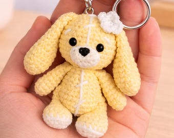 Bunny Keychain Crochet Pattern | Bunny Crochet Pattern | Amigurumi keychain | Beginner Animal Crochet | Digital Download