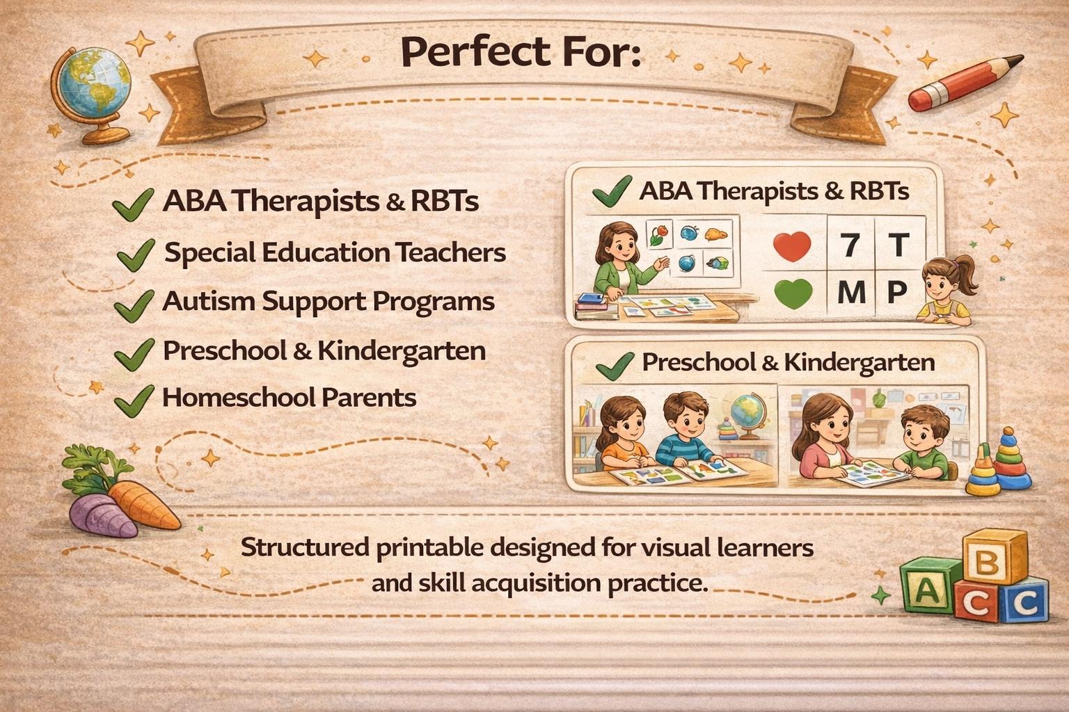 ABA Activities for Autism | Visual Discrimination & Pattern Recognition ...