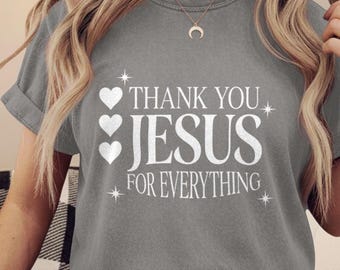 Thank you jesus PNG SVG for sublimation, christian faith quote design, vintage church shirt graphic, religious typography