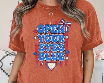 Baseball PNG, Hit The Dang Ball Clipart, Open Your Eyes Blue Game Day Design, Gift for Baseball Fans