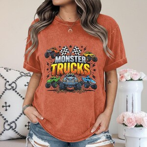Monstertrucks PNG, Trucks sind mein Jam Design, Boy Car Shirt Grafik, Räder digitaler Download Bild 3
