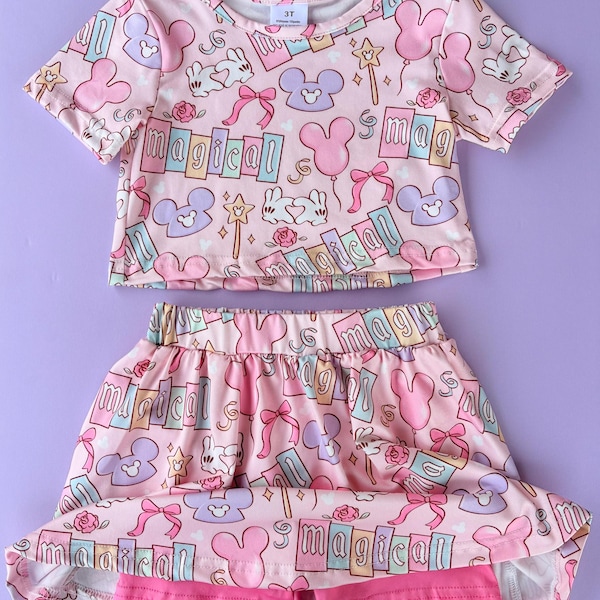 Conjunto de falda pantalón con orejas de ratón mágicas para parque temático