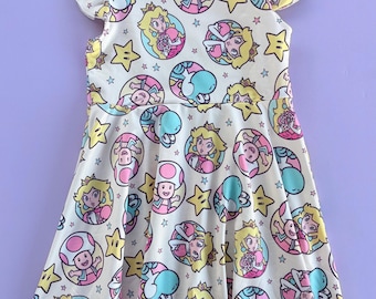 Princess peach girls dress