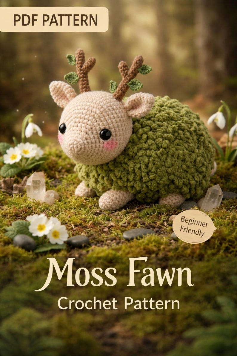 Moss Deer Crochet Pattern Pdf,english and Russian Languages,amigurumi ...