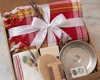 Cadeauset Turks bad - Premium geschenkdoos voor dames en heren - zelfzorgspaset - Thinking of You-verzorgingspakket