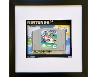 Super Mario 64 N64 Game Cart Framed Wall Art