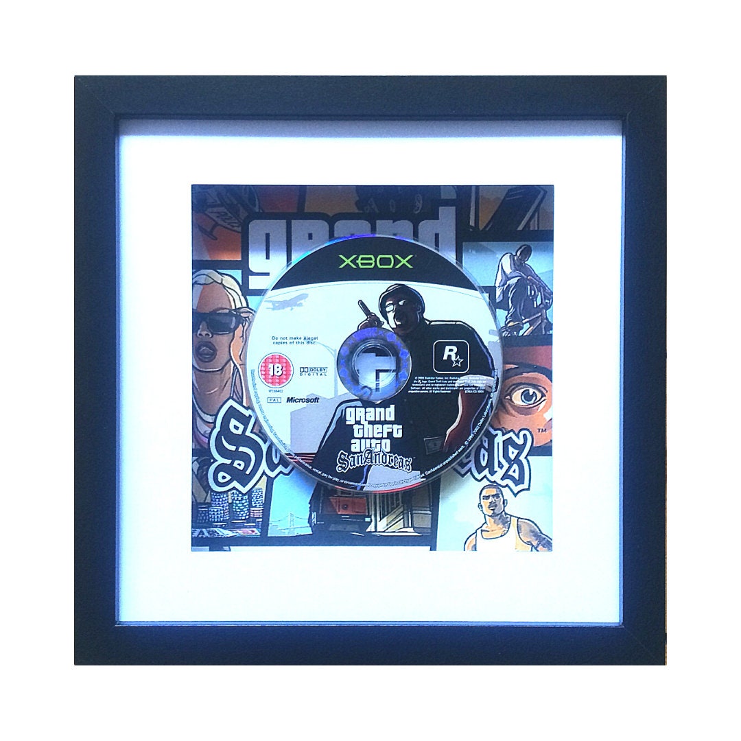 Grand Theft Auto San Andreas Xbox Game Framed Wall Art GTA Birthday