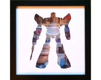 Prowl Silhouette Wall Art - Transformers Autobots   Gift Present Picture Birthday Christmas Xmas- Fathers Day Gift Present