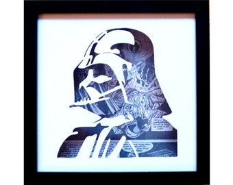 Darth Vader Silhouette Wall Art- Fathers Day Gift Present
