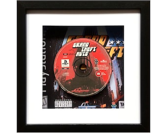 Grand Theft Auto Playstation Game Framed Wall Art - GTA Birthday Christmas Present Gift Picture