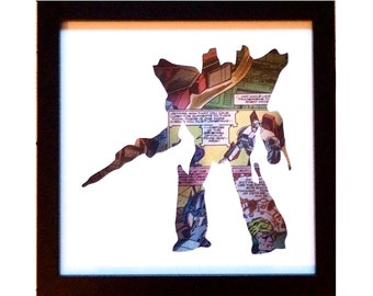 Jetfire Silhouette Wall Art - Transformers Decepticons   Birthday Christmas Xmas Picture Artwork Leaving do- Fathers Day Gift Present