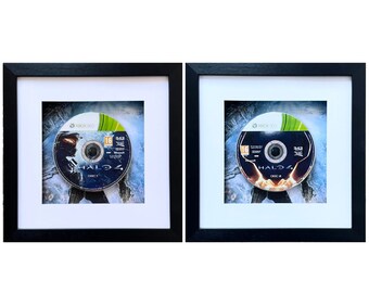 Halo 4 Xbox 360 Game Disc 1 & 2 Set Framed Wall Art - Picture Present Gift Birthday Christmas