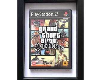 PS2 Grand Theft Auto : San Andreas Case Art with 3D cover detail - picture christmas birthday present gta