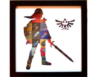 Zelda Silhouette Wall Art - The legend of Zelda- Fathers Day Gift Present