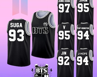 Camiseta sin mangas personalizada de baloncesto de BTS Kpop Bangtan para mujeres, adolescentes y hombres, regalo personalizado para fans, camiseta ARMY, ropa de concierto
