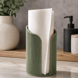 Modern hushållspappershållare | 3D-printad pappershanddukshållare | Minimalistisk köksdesign