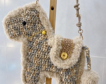 Crochet Horse Bag Pattern, Zodiac Horse Pouch PDF, Amigurumi Crossbody Purse, Year of the Horse Crochet Pattern, Digital Download
