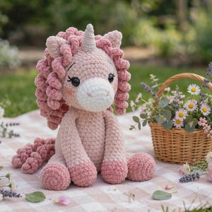 Crochet Unicorn Snuggler Pattern PDF, Amigurumi Unicorn Lovey Tutorial, Baby Comforter Cuddle Toy, Beginner Friendly, Digital Download Gift