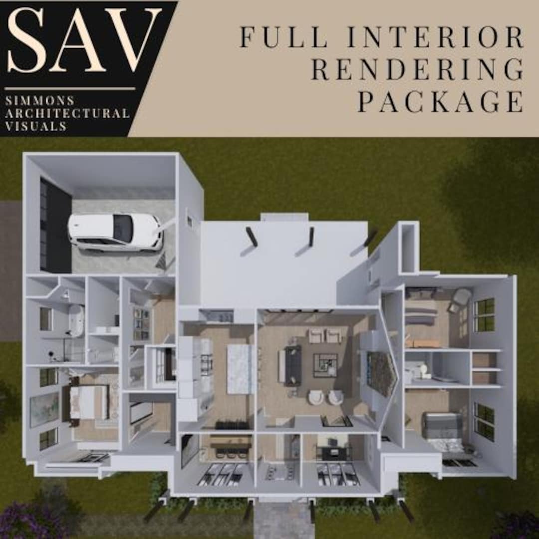 Interior Rendering Package - Full Project - Etsy