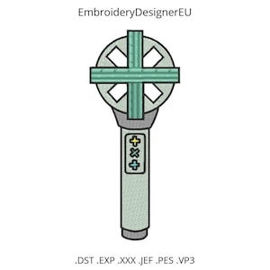 TXT Lightstick Embroidery File,Digital Embroidery Design,Kpop Embroidery Pattern, Tomorrow X Together Machine Embroidery, 6 Formats, 4 Sizes