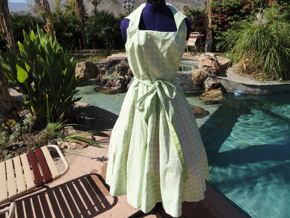 Vintage 1950s 50s dress sundress fitted full rare