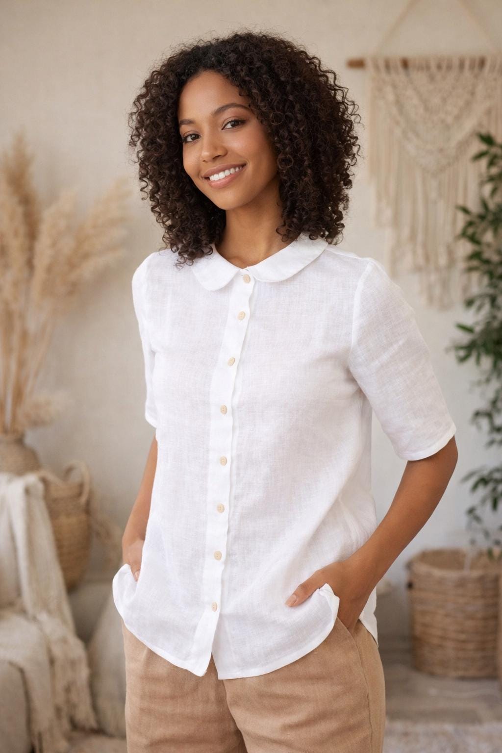 White Linen Dress Women - Etsy