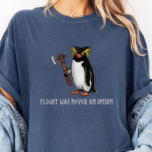Rockhopper Penguin PNG, Flight Was Never An Option Design, Angry Penguin Sublimation, Funny Bird PNG, Wildlife Humor Clipart