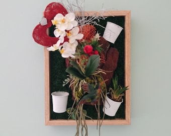 3D-botanische muurkunst - handgemaakt bloemenhuisdecoratie (op maat en op bestelling gemaakt)