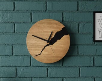 Kloofhout wandklok - modern rustiek huisdecor (diameter 12 inch)